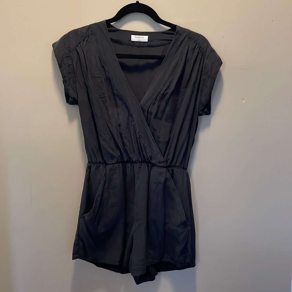 Black Silk Babaton Romper